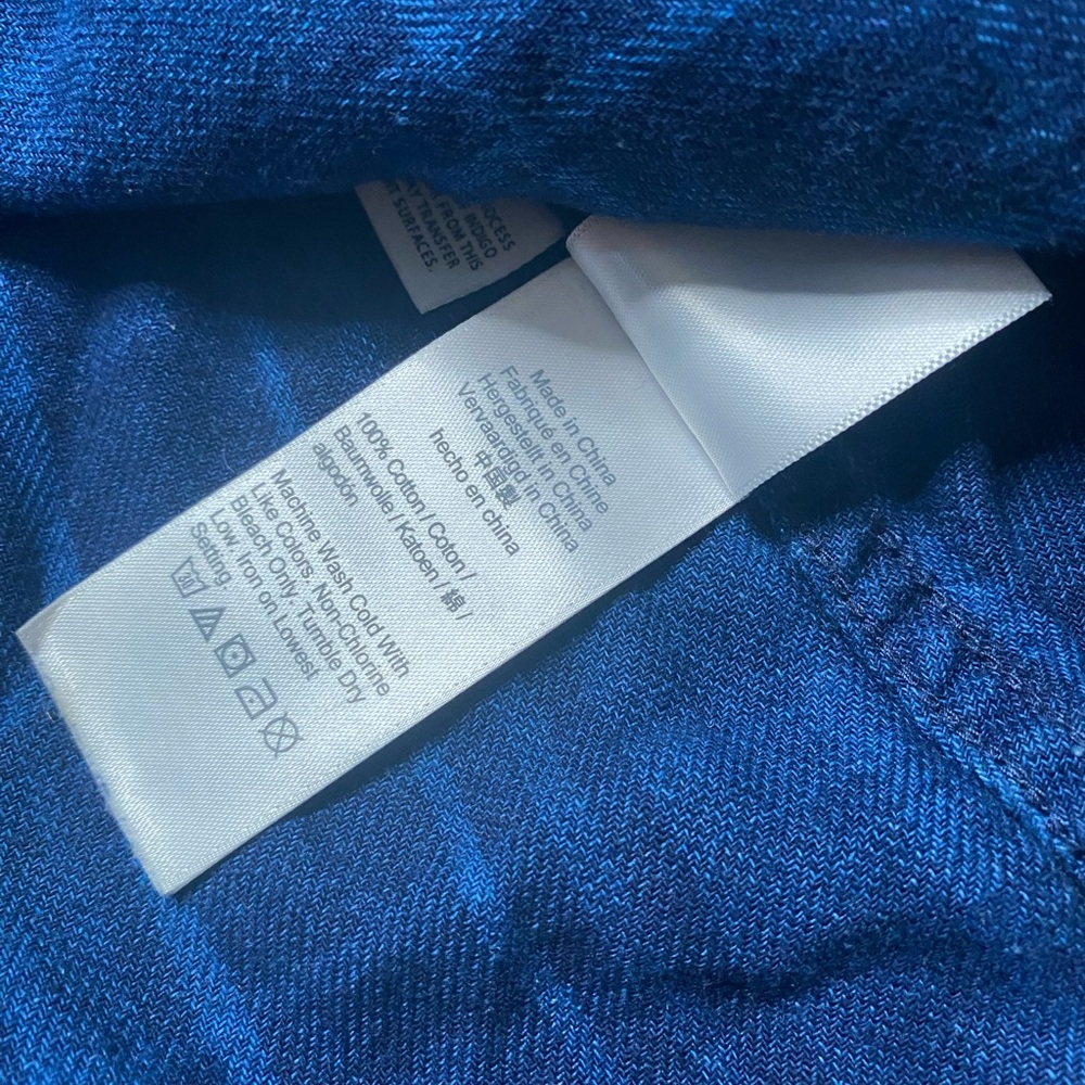 J.Crew Blue Plaid Snap Button Shirt Size S - Picture 8 of 8